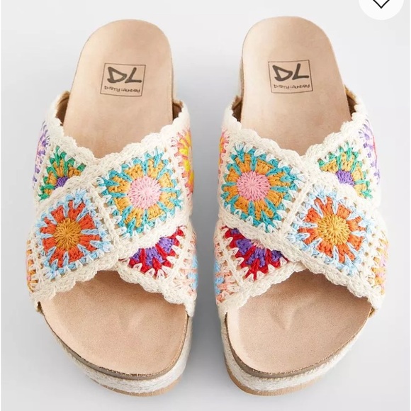 Dirty Laundry Shoes - Dirty Laundry Granny Square Platform Sandals